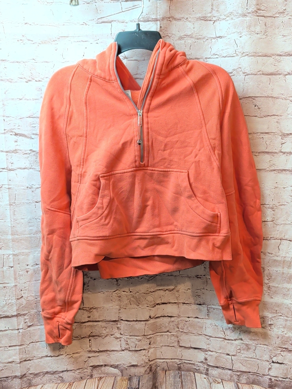 Lululemon  Orange Scuba size XS Small Half Zip Pullover Like New